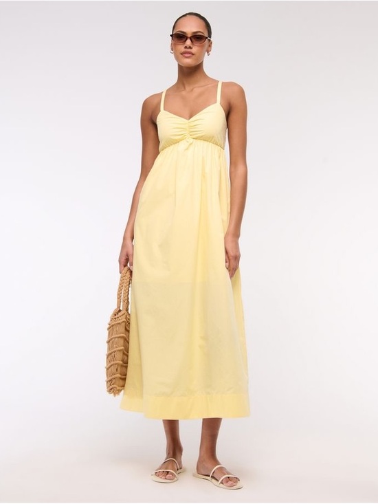Abercrombie & Fitch Dresses & Skirts - Abercrombie & Fitch Butter Yellow Midi Dress size Medium